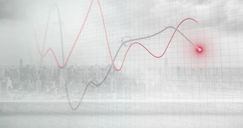 Futuristic Graph Over Cityscape Symbolizing Data Processing - Download Free Stock Images Pikwizard.com