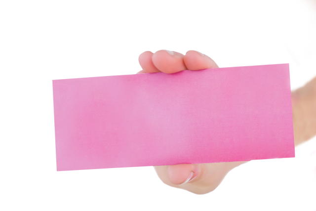 Transparent Pink Card Held by Young Woman's Hand - Download Free Stock Videos Pikwizard.com