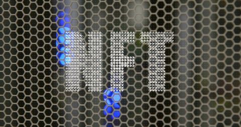 NFT Hexagonal Mesh Pattern with Digital Interface Background - Download Free Stock Images Pikwizard.com