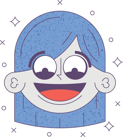 Smiling Cartoon Girl Face on Transparent Background - Download Free Stock Videos Pikwizard.com