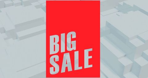 Big sale retro banner with abstract 3d background