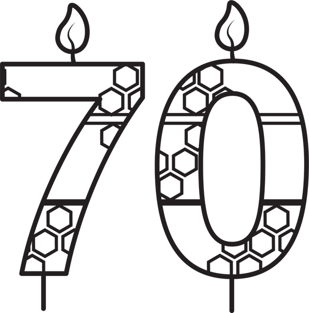 Black 70 Birthday Candle Illustration on Transparent Background - Download Free Stock Videos Pikwizard.com