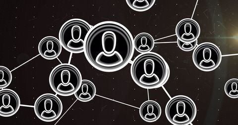 Abstract Network Connections with Person Icons - Download Free Stock Images Pikwizard.com