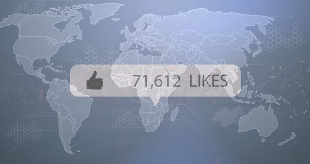 Global Social Media Engagement Concept with World Map Background - Download Free Stock Images Pikwizard.com