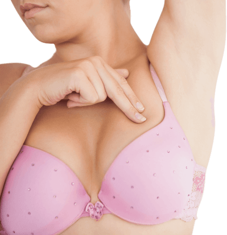 transparent woman in pink bra checking breast for cancer awareness - Download Free Stock Videos Pikwizard.com