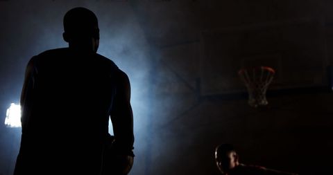 Basketball Players Competing on Indoor Court - Download Free Stock Images Pikwizard.com