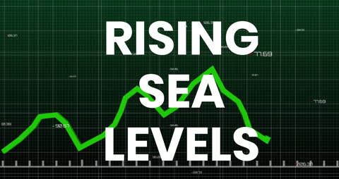 Rising Sea Levels Animated Infographic Graph