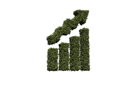 transparent growing chart with grass symbolizing eco-friendly economy - Download Free Stock Videos Pikwizard.com