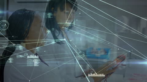 Innovative Healthcare: Diverse Doctors with Digital Connections