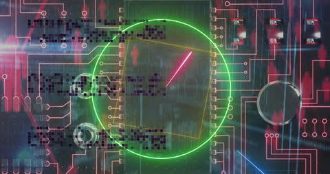 Digital Interface with Sci-Fi Technology and Futuristic Scanner