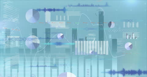Abstract Financial Data Visualization With Analysis Graphics