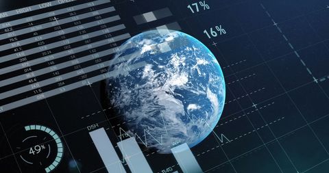 Global Data Analytics and Financial Statistics Concept - Download Free Stock Images Pikwizard.com