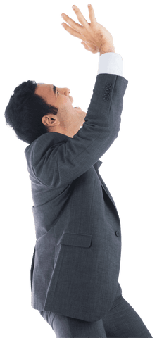 excited businessman raising arms in triumph transparent background - Download Free Stock Videos Pikwizard.com