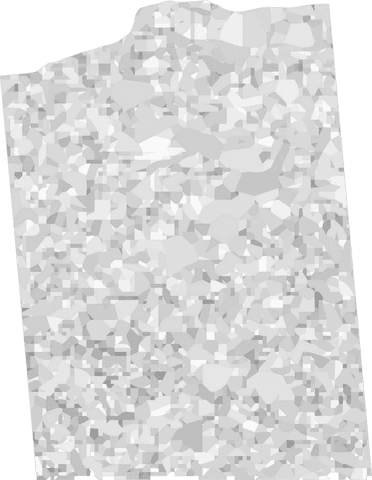 Floating terrazzo mosaic texture on transparent background