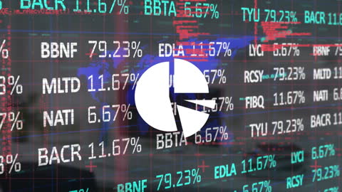 Animated Stock Interface with Digital Financial Data