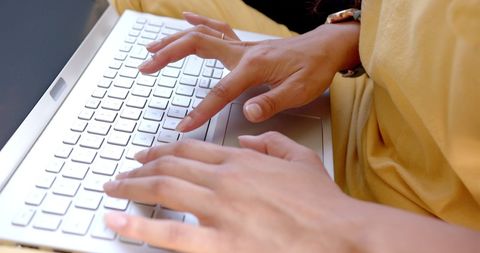 Focused Hands Typing on Laptop Keyboard - Download Free Stock Images Pikwizard.com