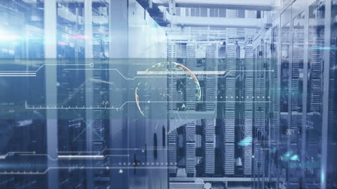 Futuristic Global Network Concept with Data Servers