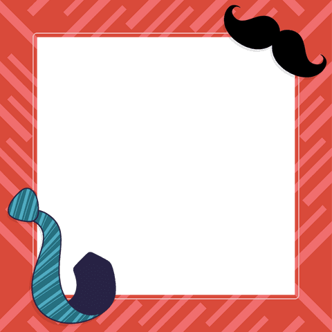 Transparent Frame with Mustache and Tie Design - Download Free Stock Videos Pikwizard.com