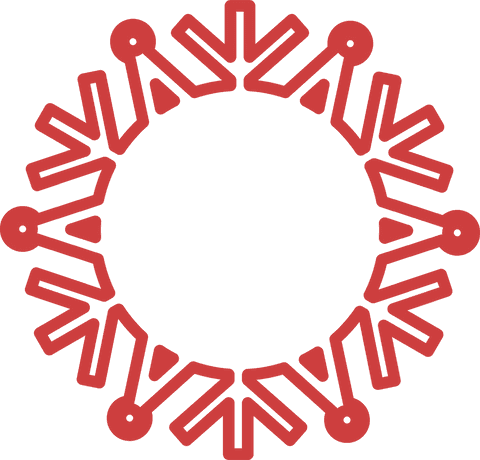 Red Snowflake Emblem on Transparent Background - Download Free Stock Videos Pikwizard.com