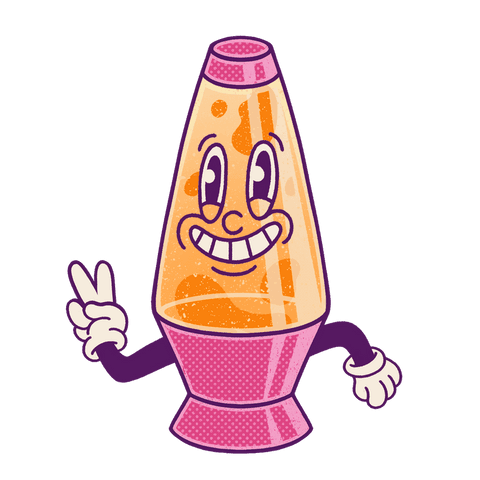 cartoon lava lamp exhibiting peace sign on transparent background - Download Free Stock Videos Pikwizard.com