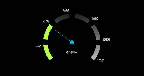 Digital Speedometer Display with Highlighted Sections - Download Free Stock Images Pikwizard.com
