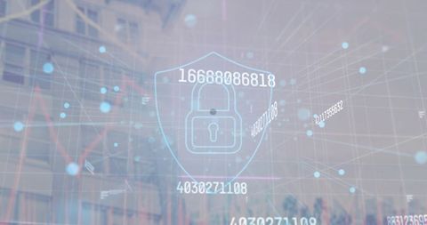 Cybersecurity Shield Protecting Urban Environment with Data Security Concept