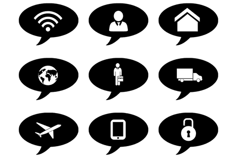 transparent business and communication icon set - Download Free Stock Videos Pikwizard.com