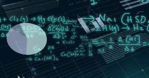 Digital Financial Data Processing with Mathematical Equations Background - Download Free Stock Images Pikwizard.com