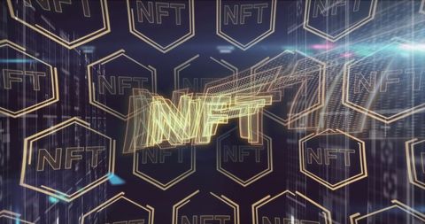 Abstract NFT Digital Art with Geometric Design