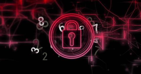 Futuristic Digital Security Lock with Holographic Network