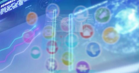 Innovative Network Technology with Digital Data Interface - Download Free Stock Images Pikwizard.com