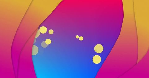 Vibrant abstract composition with glowing circles