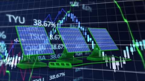 Innovative Solar Energy Concept with Financial Data Visualization