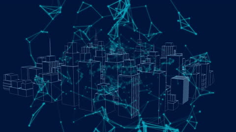 Digital Holographic Skyscrapers with Network Connections