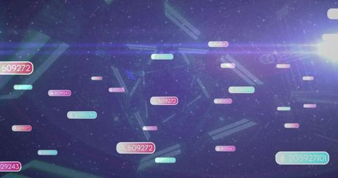 Futuristic Numeric Data Visualization in Digital Space