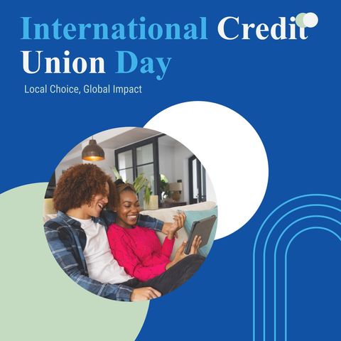 Diverse Couple Celebrating International Credit Union Day - Download Free Stock Templates Pikwizard.com