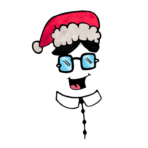 Playful Santa Claus Cartoon with Transparent Background