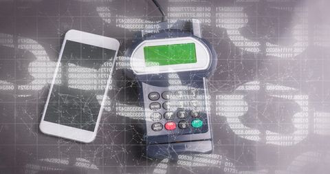 Online Security Overlay on Smartphone and Terminal for Business Finance - Download Free Stock Images Pikwizard.com