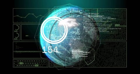 Digital Interface Assessing Global Data Technology Progress - Download Free Stock Images Pikwizard.com