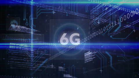 Futuristic 6G Technology Data Processing Concept