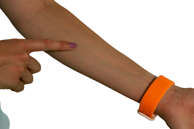 Transparent Image of Arm with Vibrant Orange Bracelet - Download Free Stock Videos Pikwizard.com