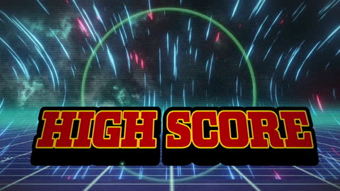 Retro Futuristic High Score Animation with Holographic Effects