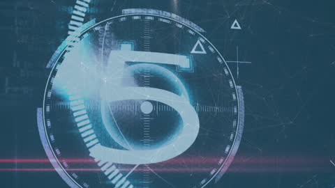 Countdown with Futuristic Technology Animation Design