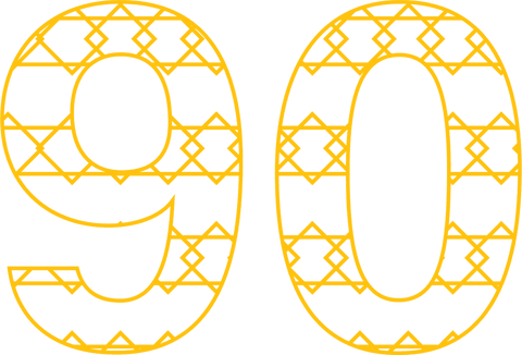 Decorative Yellow 90 Number on Transparent Background for Celebrations - Download Free Stock Videos Pikwizard.com