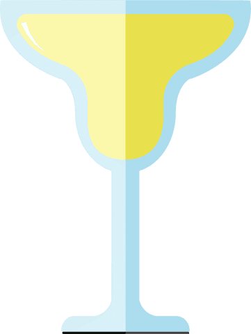 Yellow Cocktail Glass Drink Illustration on Transparent Background - Download Free Stock Videos Pikwizard.com