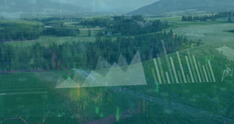 Futuristic Data Analysis Overlay on Urban Landscape