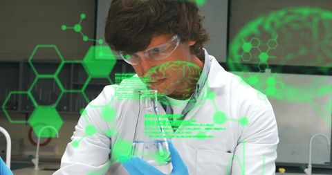 Scientist Analyzing Data with Augmented Reality Interface - Download Free Stock Images Pikwizard.com