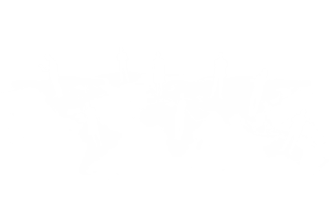 Silhouettes on World Map with Transparent Background