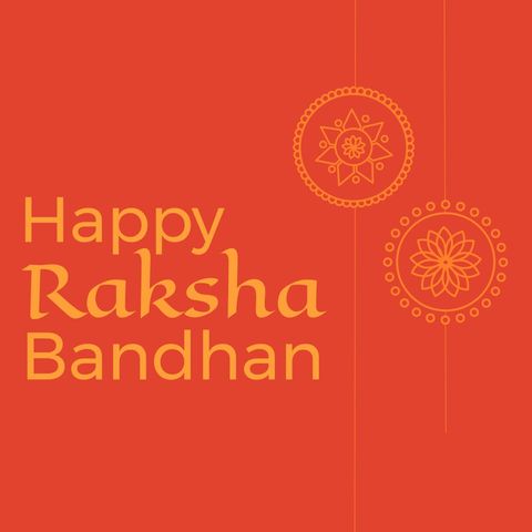 Elegant Raksha Bandhan Greeting with Rakhis and Orange Background - Download Free Stock Templates Pikwizard.com