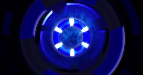 Futuristic Blue Circular Digital Interface Pattern - Download Free Stock Images Pikwizard.com